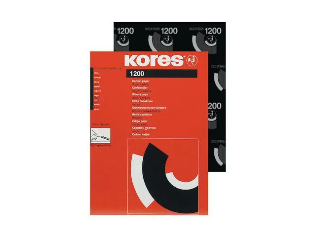 Kores 1200 Carbonpapier, A4, Zwart