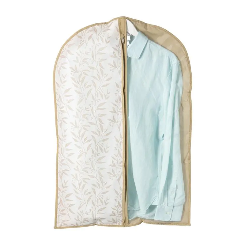 Kledinghoes leafs - bruin/beige - 90x60x15 cm