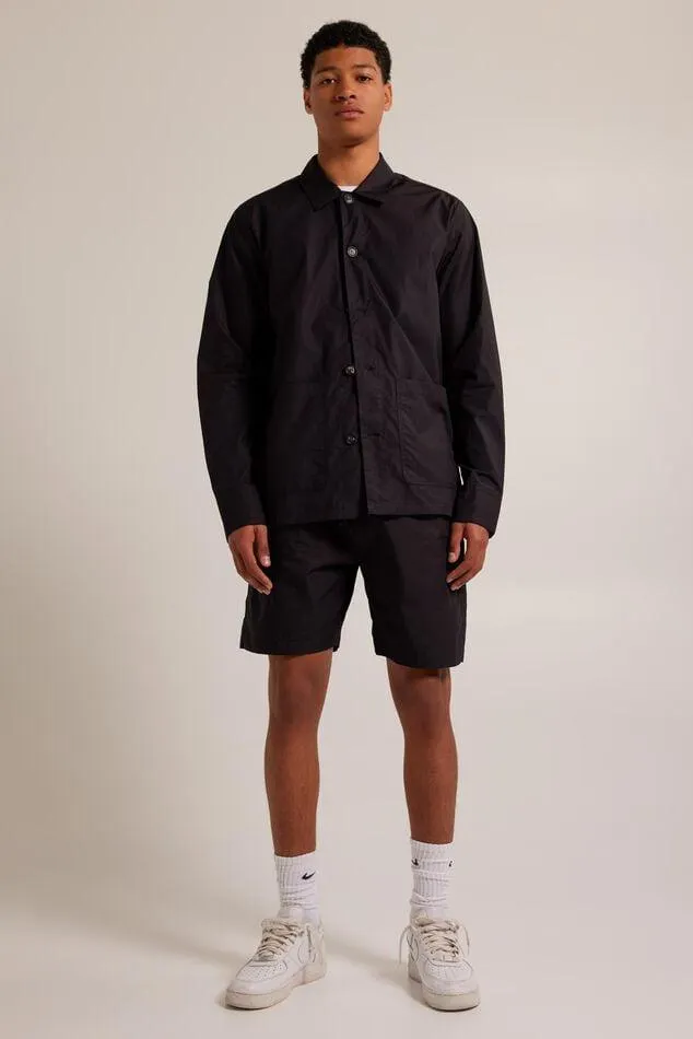 Katoenen short met elastische tailleband en trekkoord