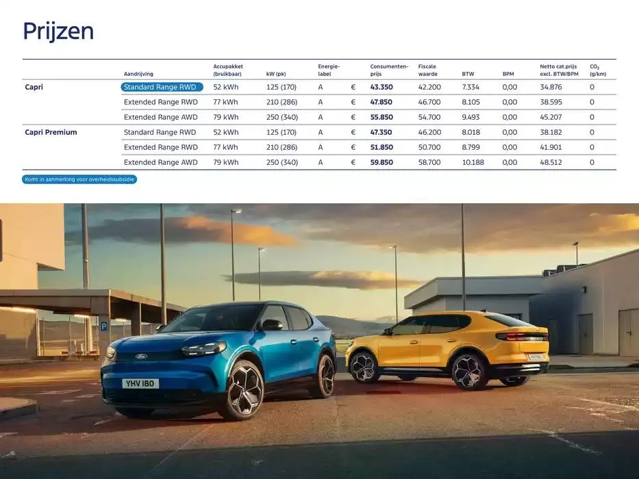 De Nieuwe Volledig Elektrische Capri van 19 november tot 30 juni 2025 - Folder pagina 8