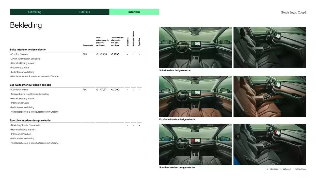 Škoda Enyaq Coupé prijslijst per 9 januari 2025 van 9 januari tot 9 januari 2026 - Folder pagina 13