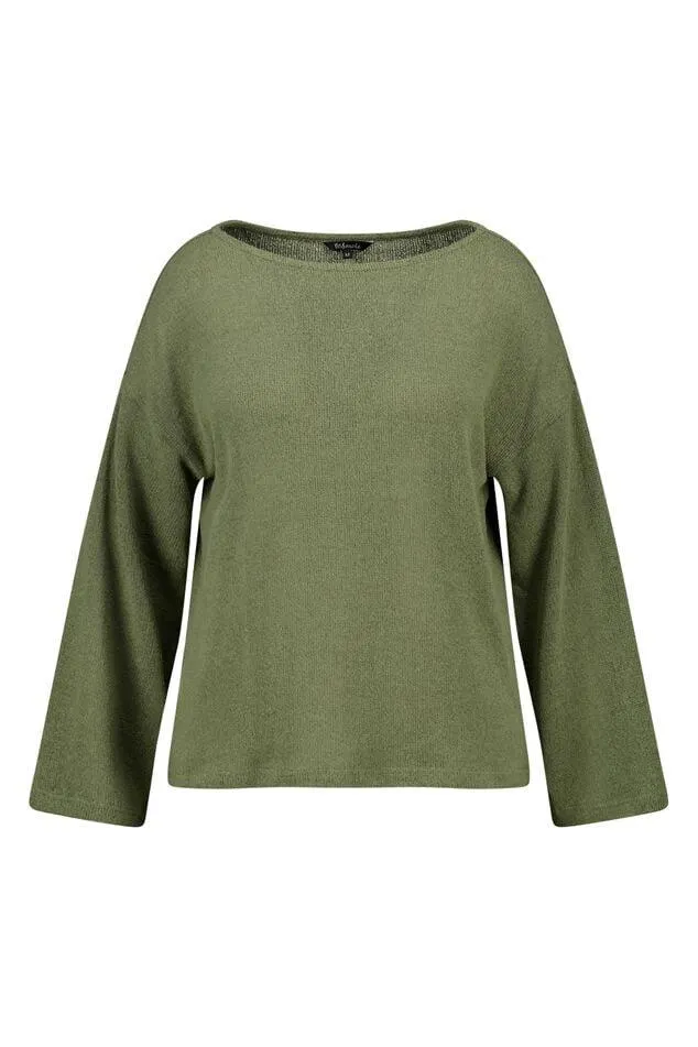 Top met lange uitlopende mouwen