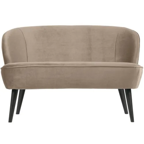 WOOOD bankje Sara - Velvet - Khaki - 73x110x72