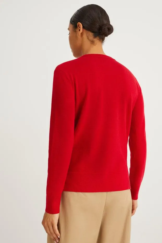 Basic jumper - wool blend with cashmere