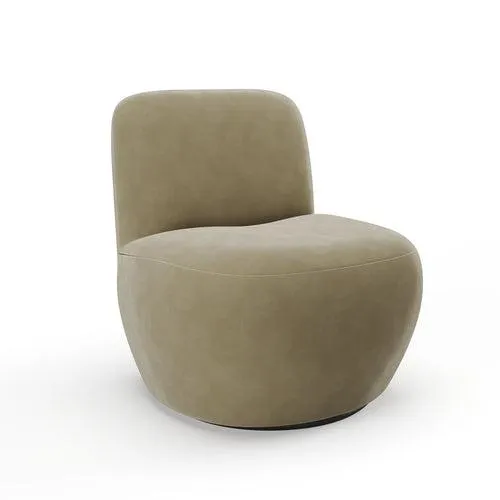 Sia Home - Fauteuils JENA - Fluweel - Beige - 64cm
