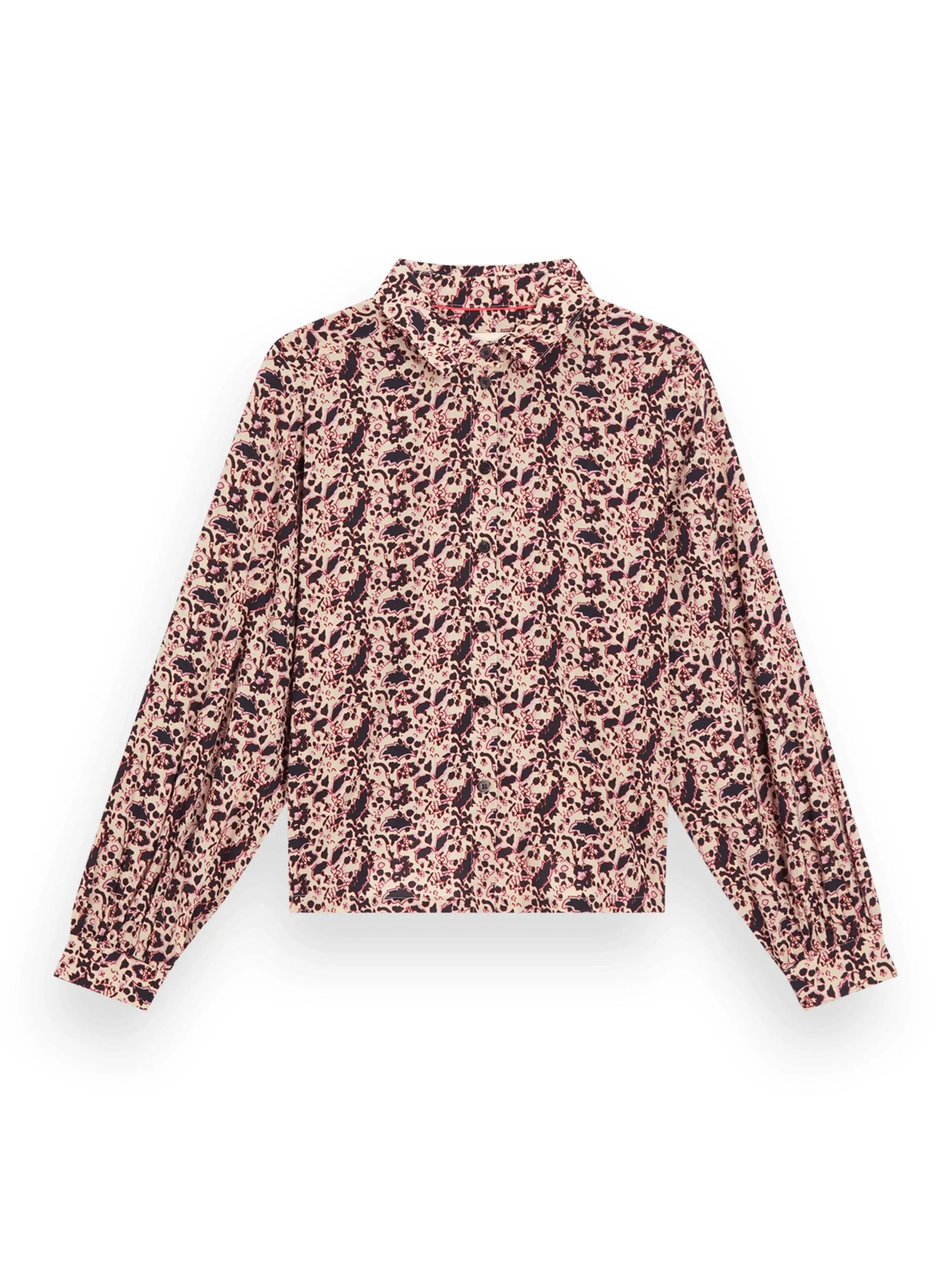 Overhemd met print en button-down