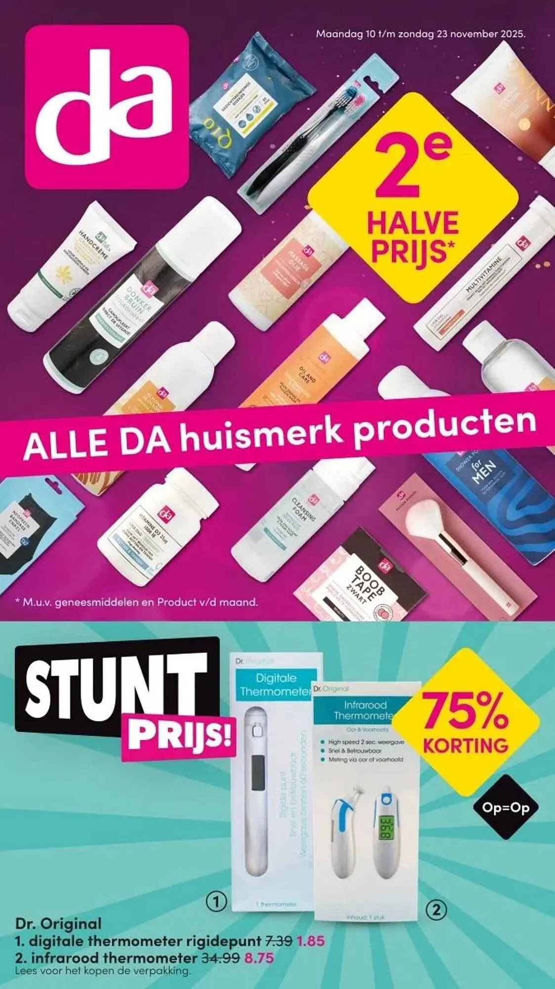 DA folder van 10 november tot 23 november 2025 - Folder pagina 1