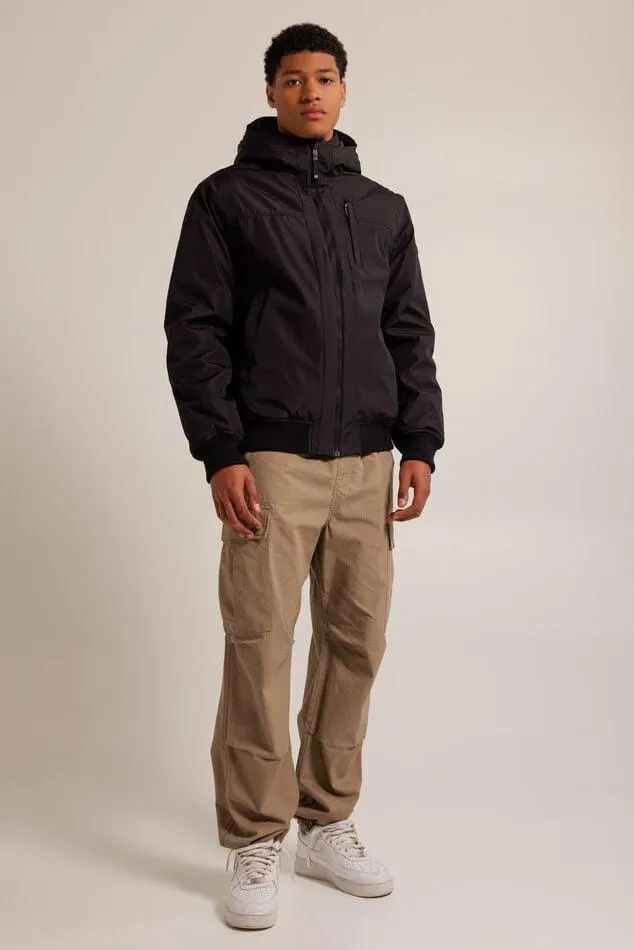 Bomberjack met capuchon en ritssluiting