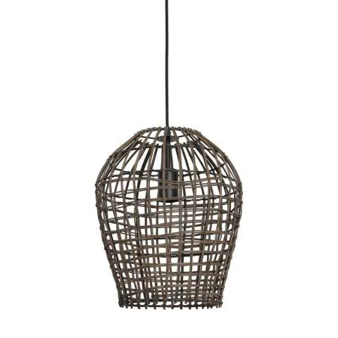 Hanglamp Scarperio rond 31 cm rotan bruin