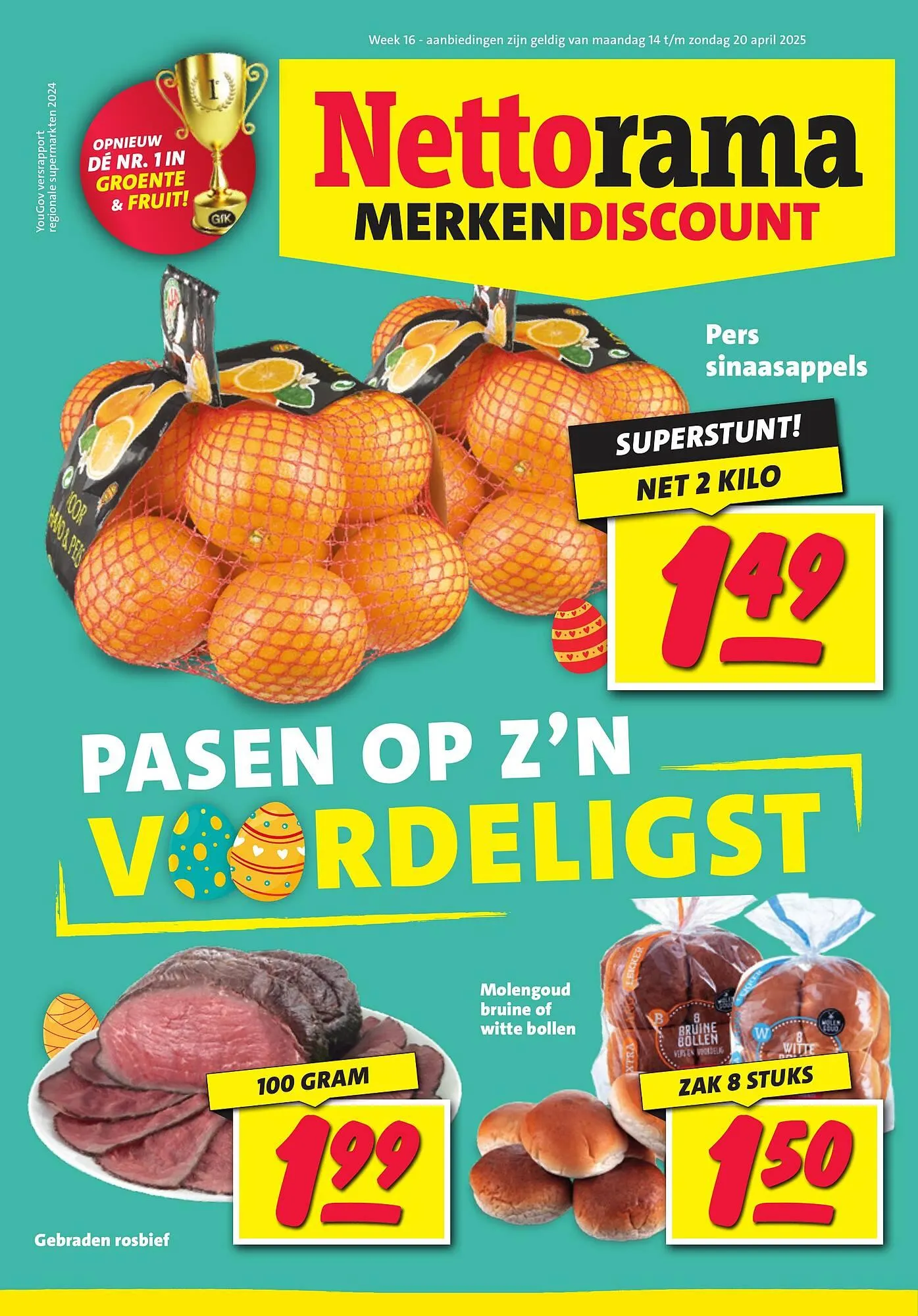 Nettorama folder van 14 april tot 21 april 2025 - Folder pagina 1