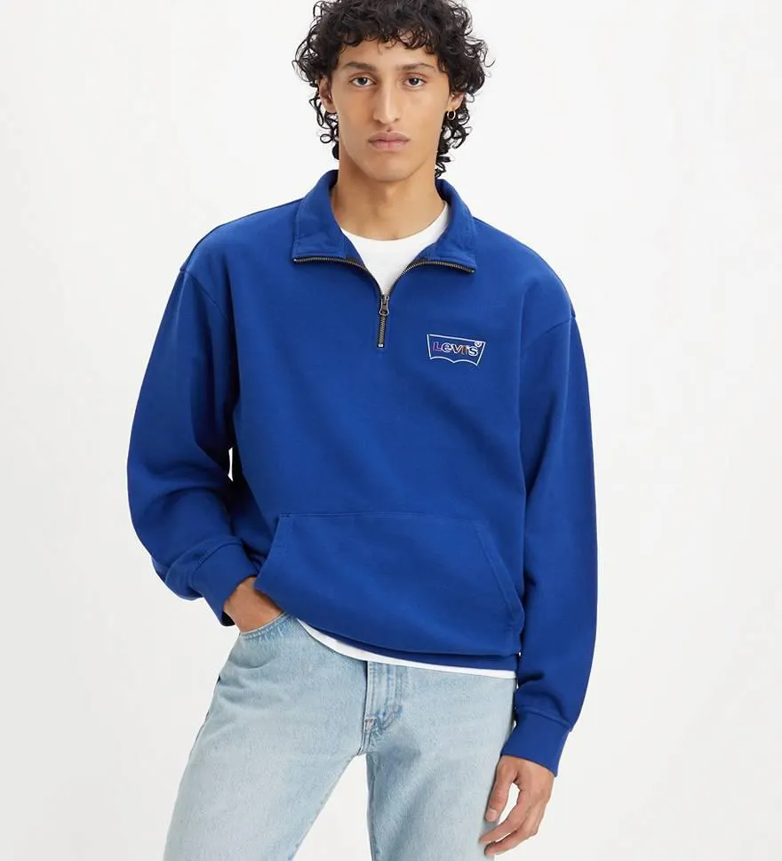 Relaxed Graphic 1/4 Zip Sweatshirt