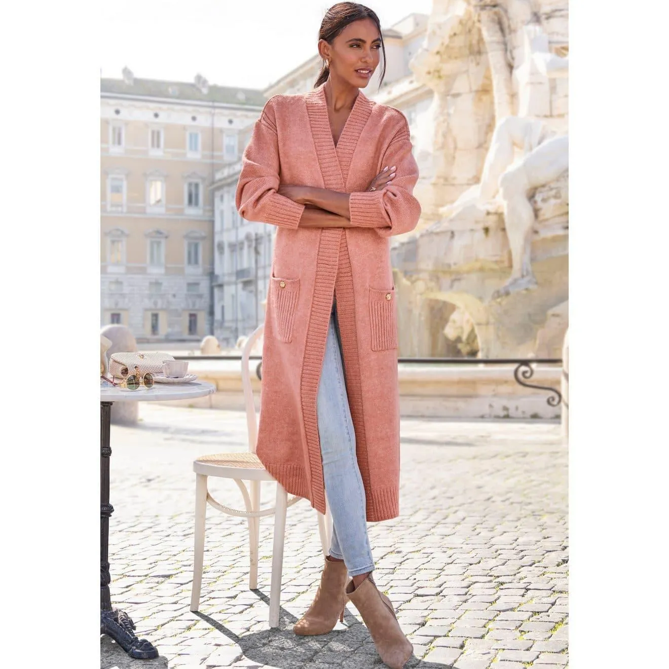 Lascana Lang vest heerlijk zacht breisel