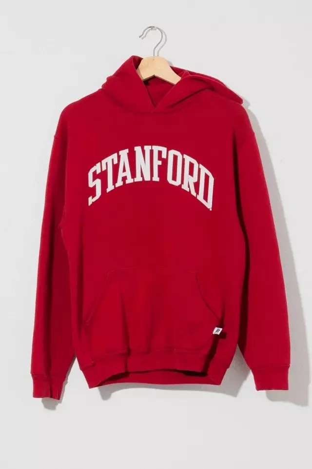 Vintage Y2K Stanford Russell Athletics Spell Out Hoodie Sweatshirt