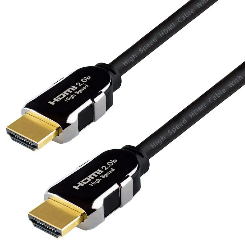 Qnected® Premium HDMI 2.0b Kabel 25 meter - 4K@60Hz HDR, High Speed met Ethernet, 10,2 Gbps - Vergulde Contacten, Drievoudige Afscherming