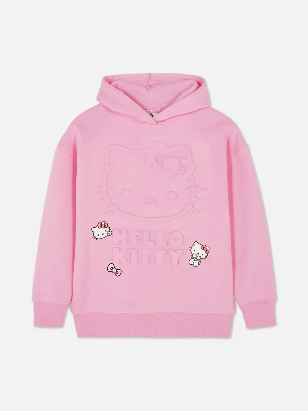 Hoodie met reliëfprint Hello Kitty
