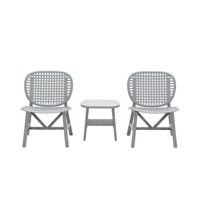 Fien balkonset 3-delig - licht grijs