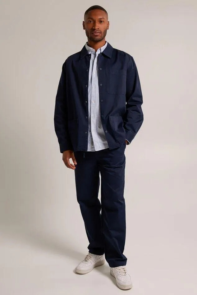 Katoenen overshirt met borstzakken en knoopsluiting