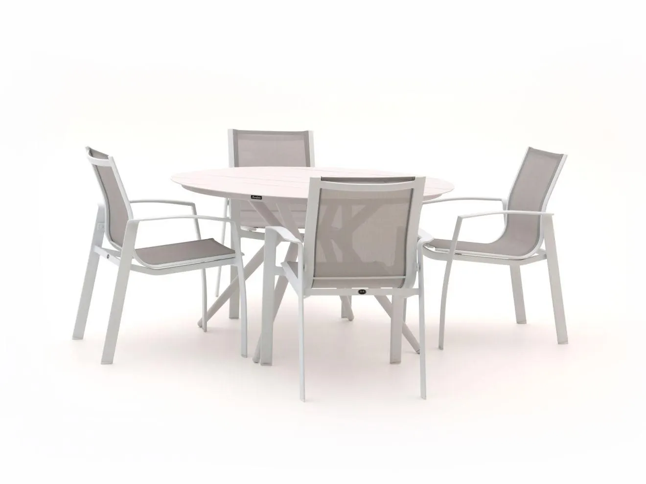 R&S Design Altea/Sora ø 127cm dining tuinset 5-delig stapelbaar
