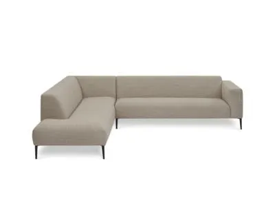 Koozo hoekbank Fay links Hoekbank Links: 330 + 613 | Stof: Beige - 900.65.1161 | Frame: Zwart | 2x koppelstuk