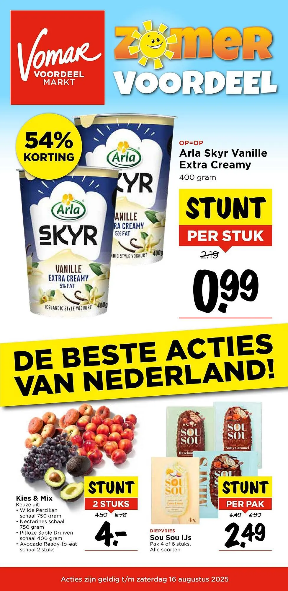 Vomar folder van 13 augustus tot 16 augustus 2025 - Folder pagina 1