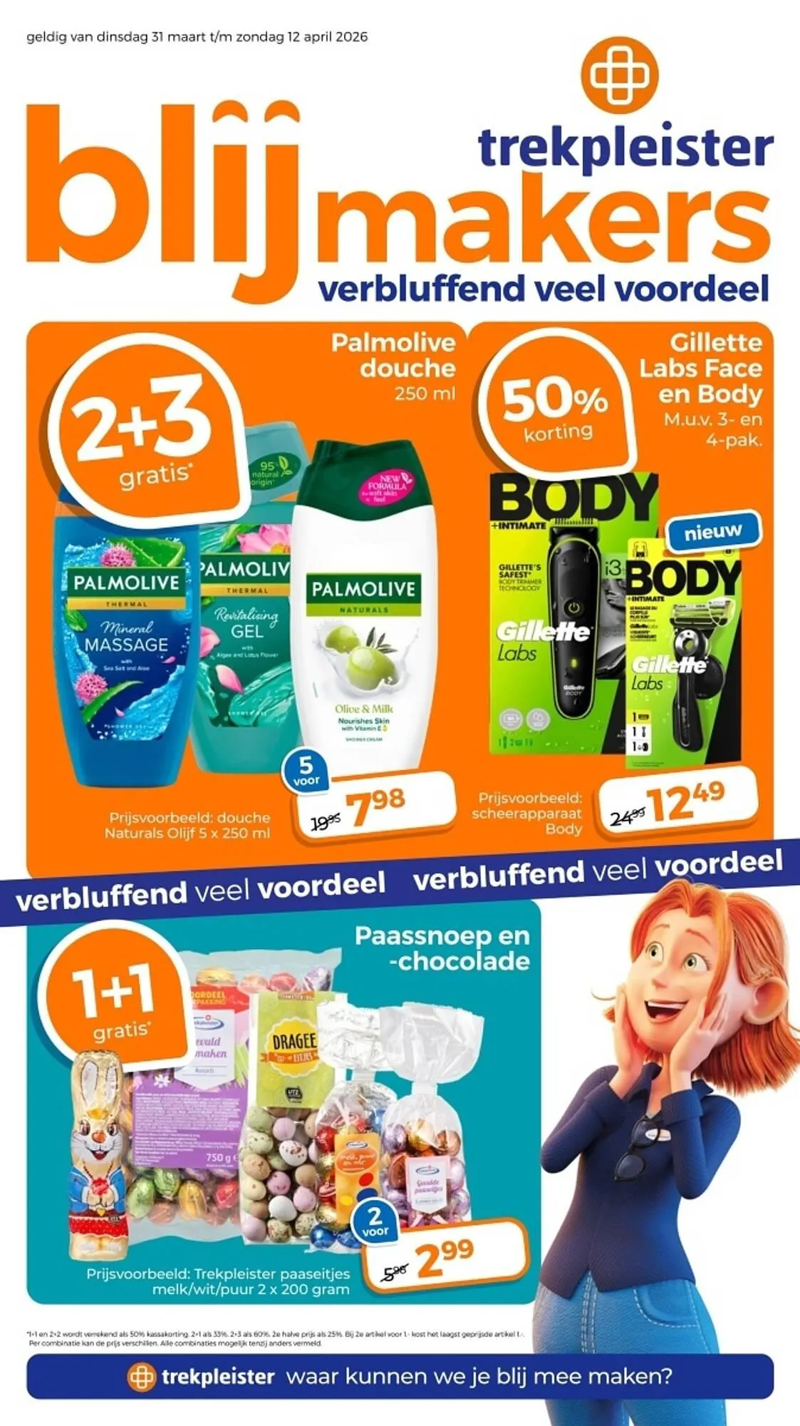 Trekpleister folder van 31 maart tot 12 april 2026 - Folder pagina 1