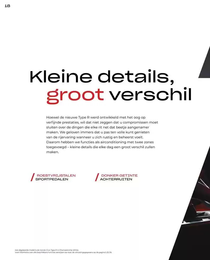 Civic Type R van 19 november tot 30 juni 2025 - Folder pagina 18
