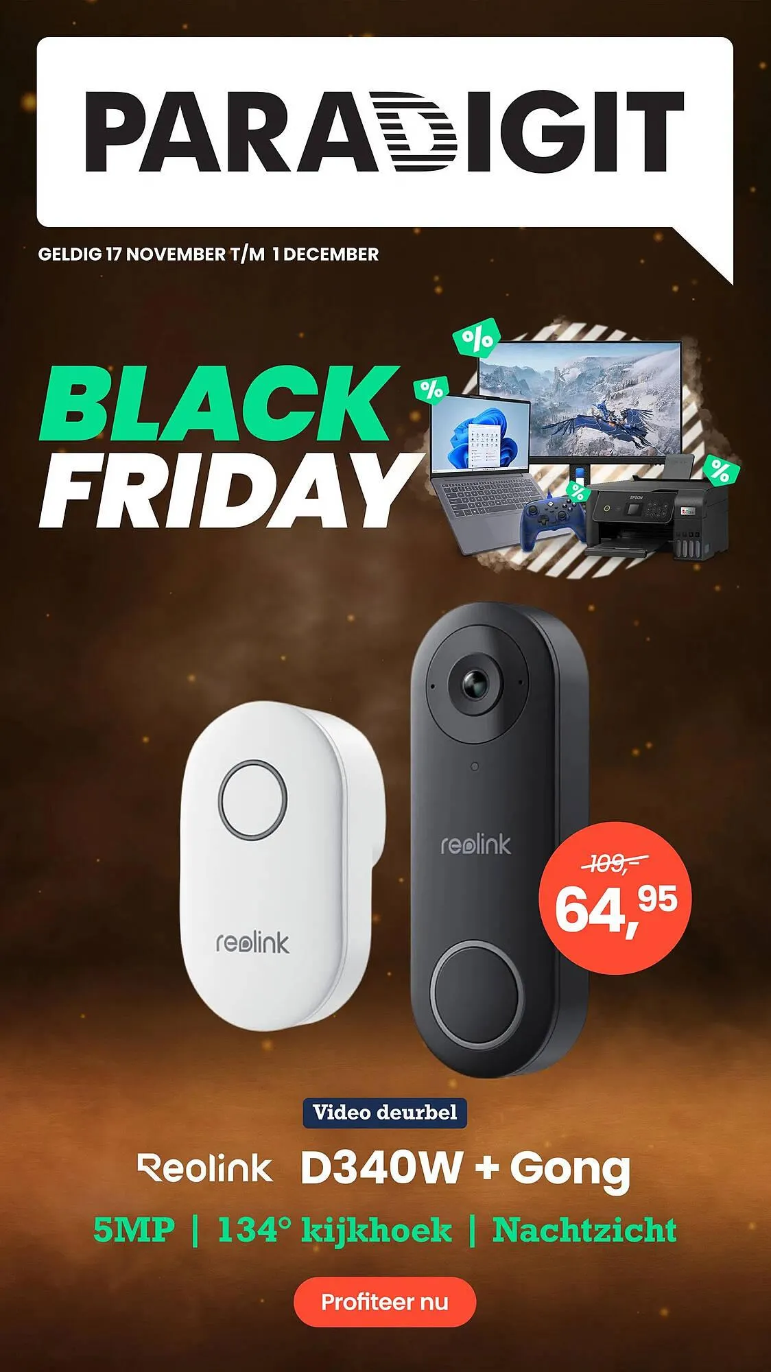 Paradigit folder van 17 november tot 1 december 2025 - Folder pagina 1