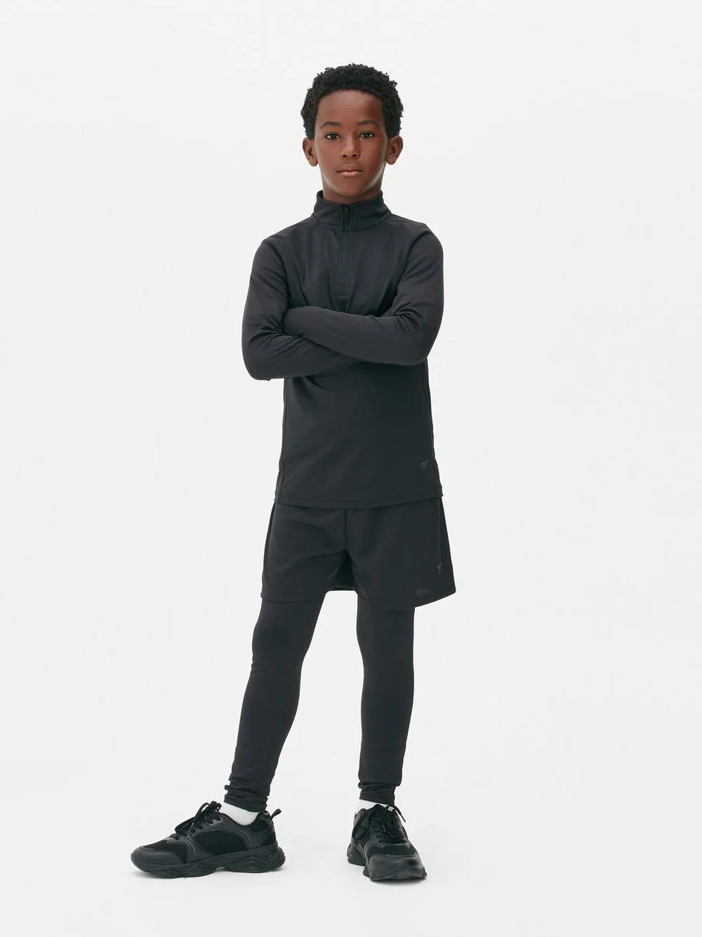 2-in-1 sportlegging en- short