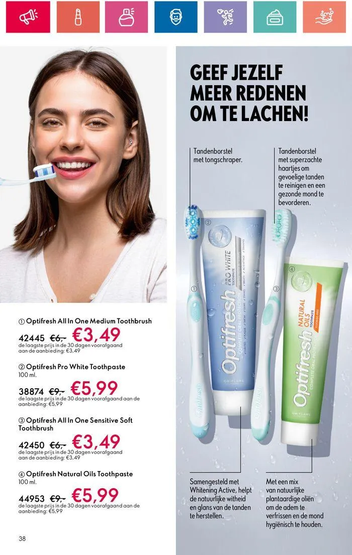 ORIFLAME folder! van 30 mei tot 13 juni 2024 - Folder pagina 38