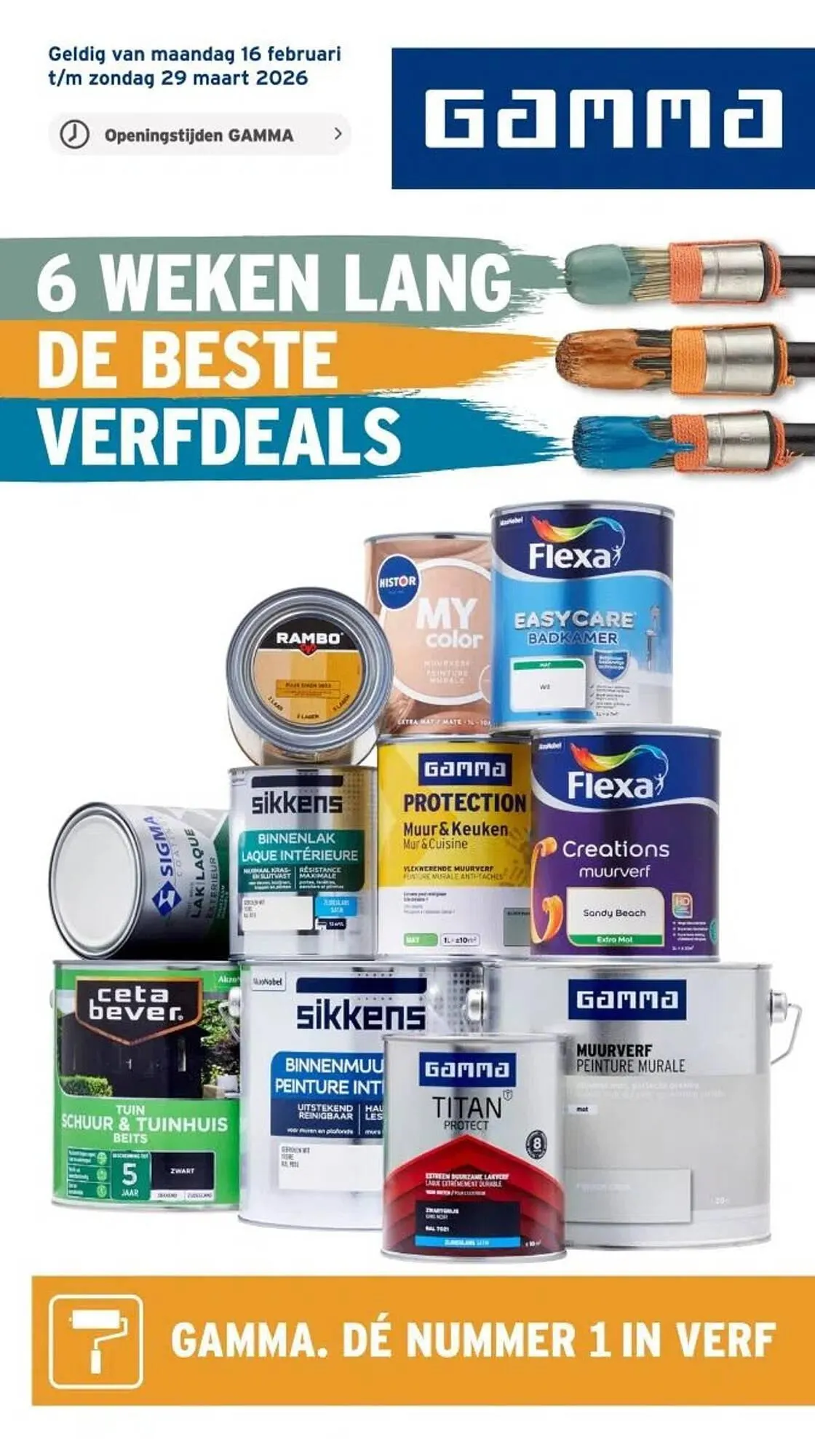GAMMA folder van 16 februari tot 29 maart 2026 - Folder pagina 1