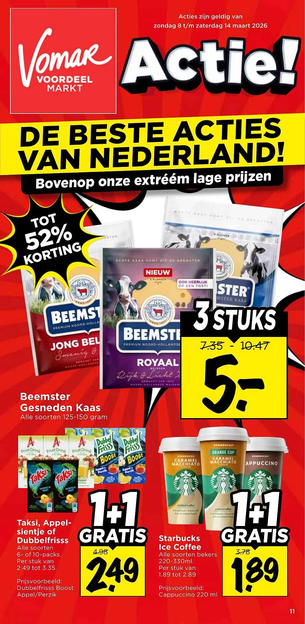 Vomar Voordeelmarkt folder van 8 maart tot 14 maart 2026 - Folder pagina 1