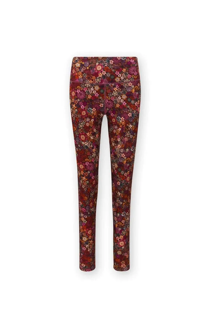 Lange Sport legging Tutti i Fiori Rood