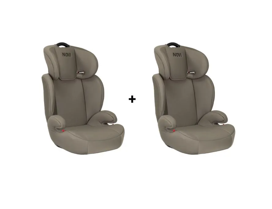 Set | 2x Autostoel Novi Baby® James Dark Taupe