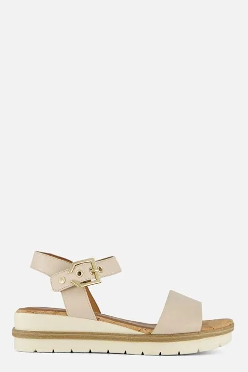 Sandalen beige Leer
