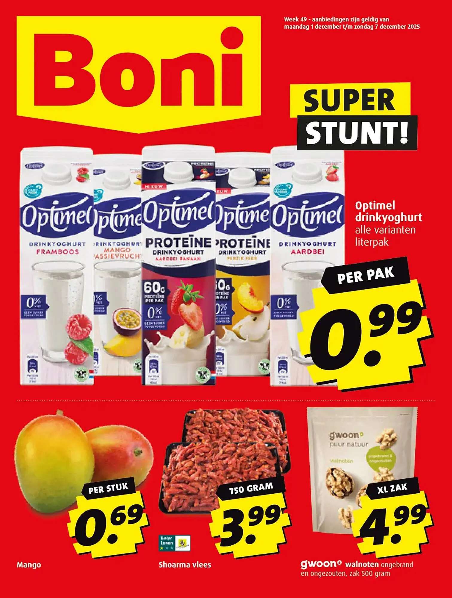 Boni folder van 1 december tot 7 december 2025 - Folder pagina 1