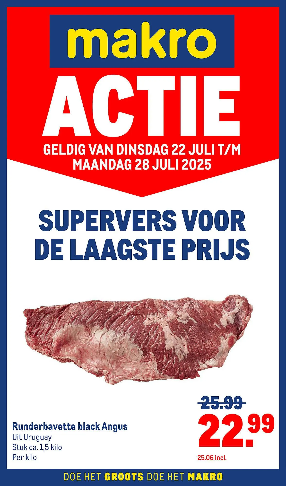 Makro folder van 22 juli tot 28 juli 2025 - Folder pagina 1