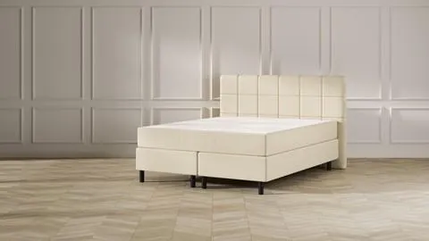 Boxspring Emma Deluxe Elegant vlak met gestoffeerd matras en poot zwart