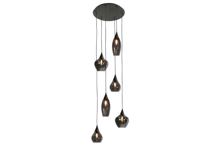 Highlight Hanglamp Cambio 6-Lichts Zwart