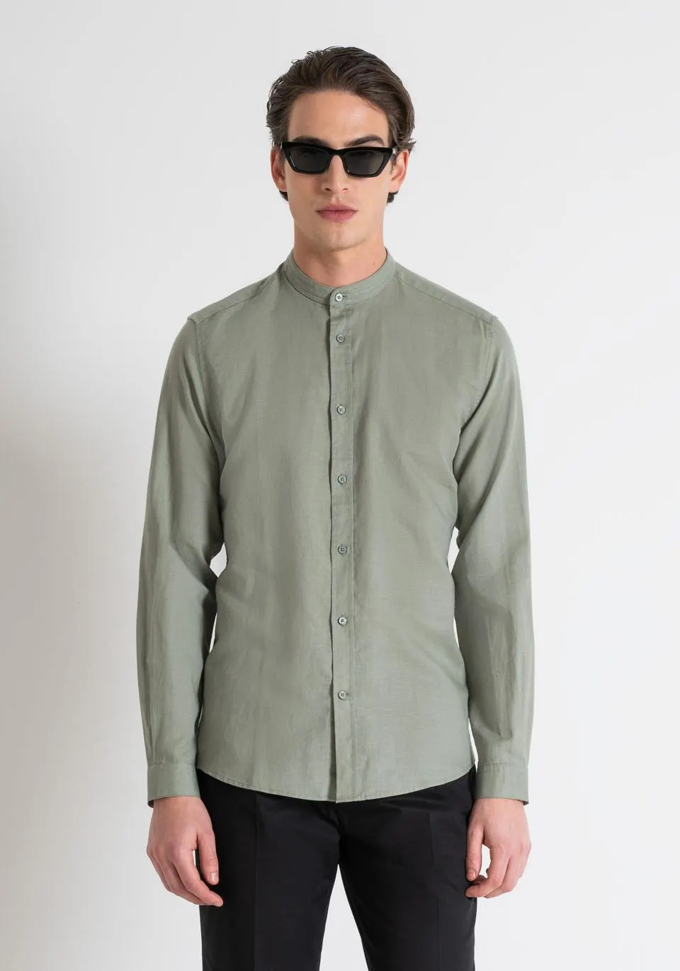 TOLEDO SLIM FIT SHIRT IN LINEN COTTON BLEND