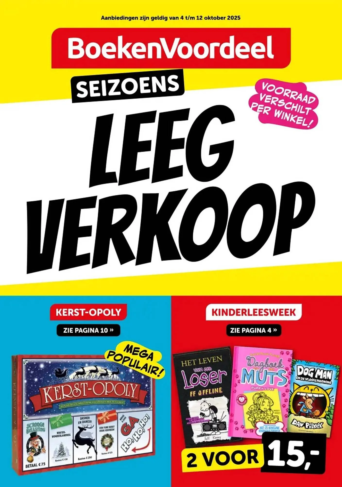 Boekenvoordeel folder van 4 oktober tot 12 oktober 2025 - Folder pagina 1