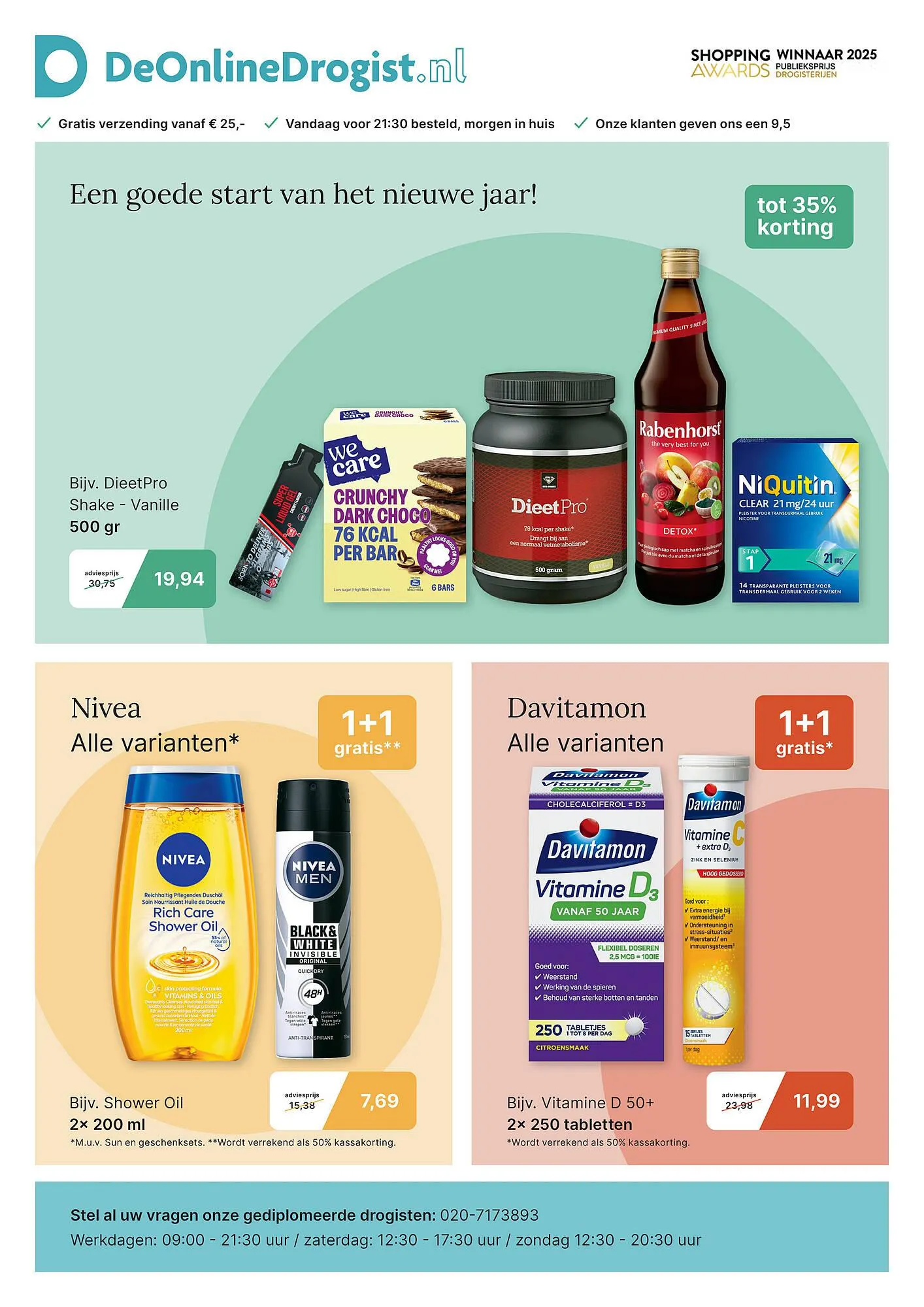 De Online Drogist folder van 7 januari tot 24 januari 2026 - Folder pagina 1