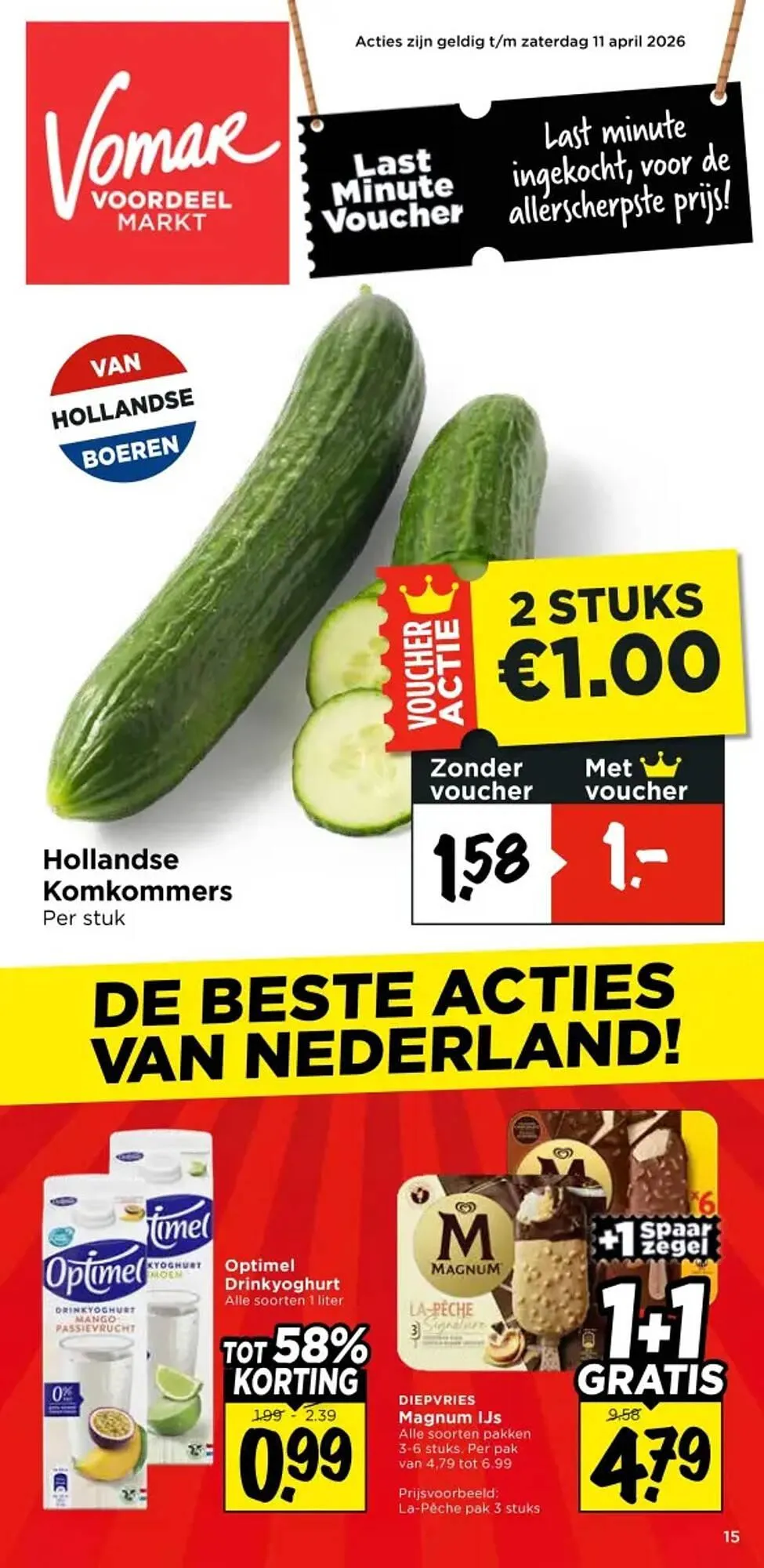 Vomar Voordeelmarkt folder van 9 april tot 11 april 2026 - Folder pagina 1