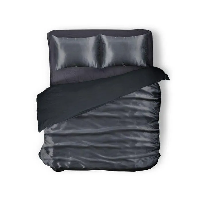 Elegance Silk Dekbedovertrek Glans Satijn - anthracite