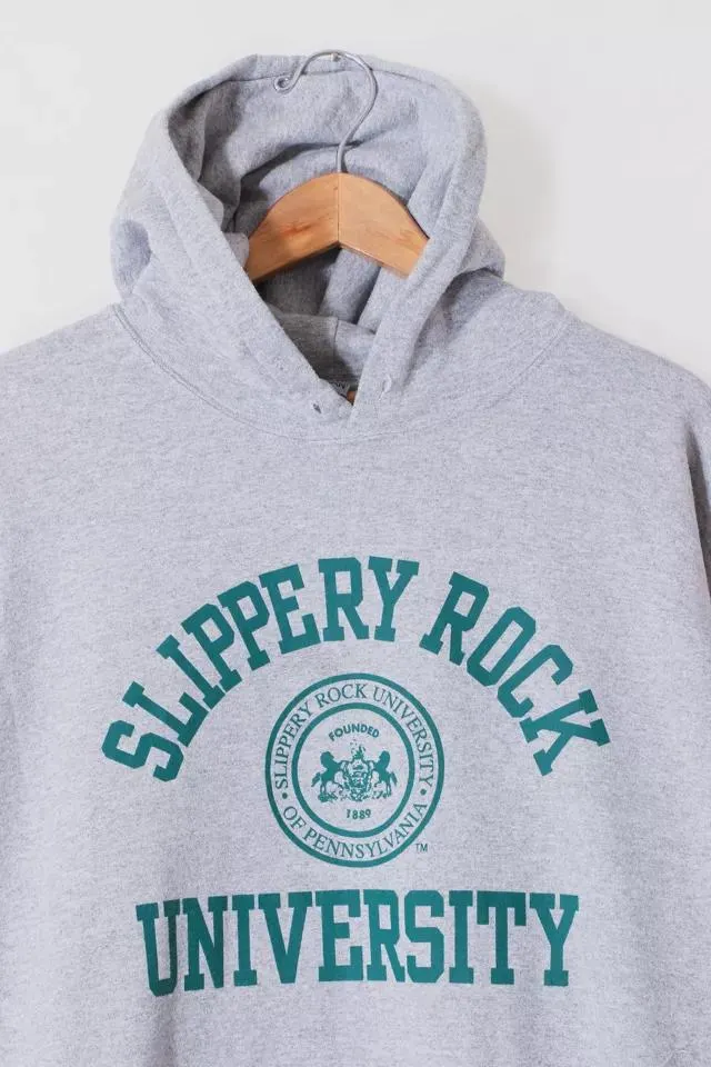 Vintage Slippery Rock University Hooded Pullover Sweatshirt