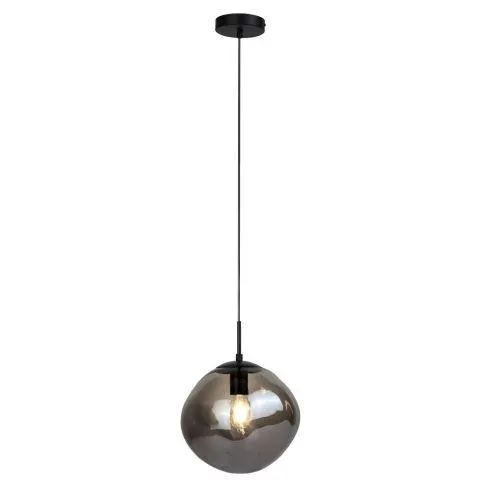 Hanglamp Macato zwart smoke glas 1-lichts