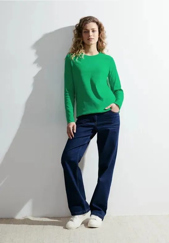 Basic shirt met lange mouwen