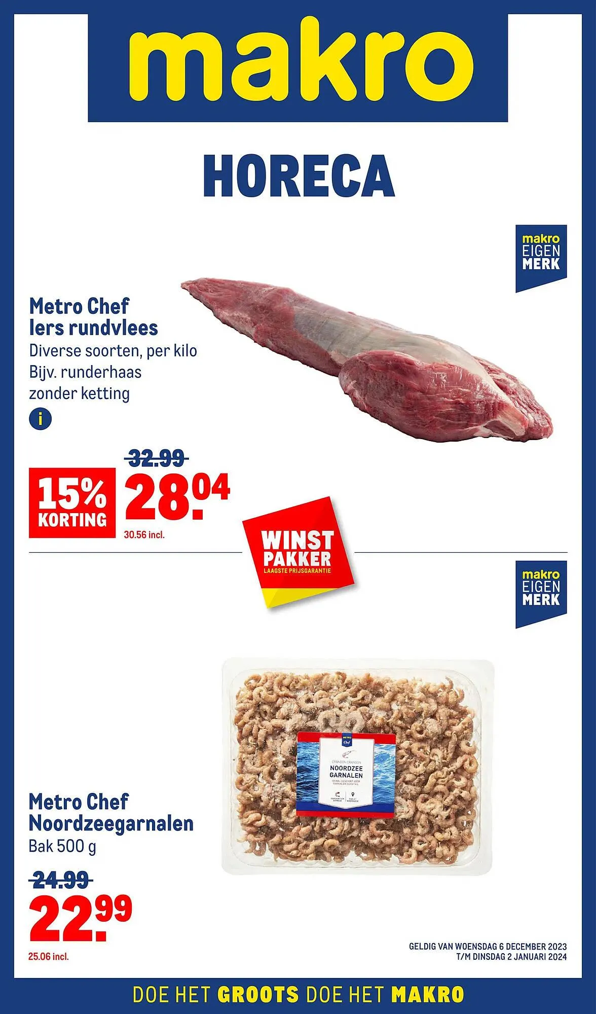 Makro folder van 6 december tot 2 januari 2024 - Folder pagina 1