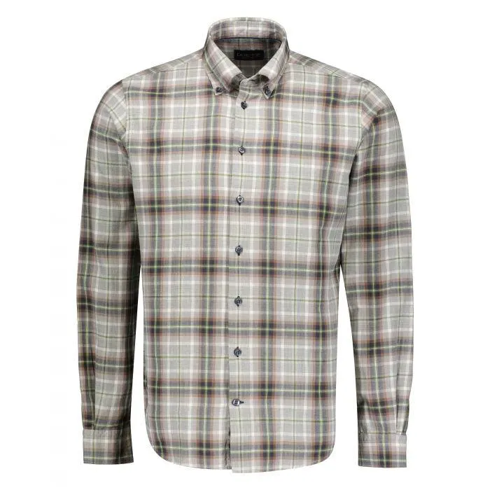 Casual Katoenen Flannel Overhemd Groen