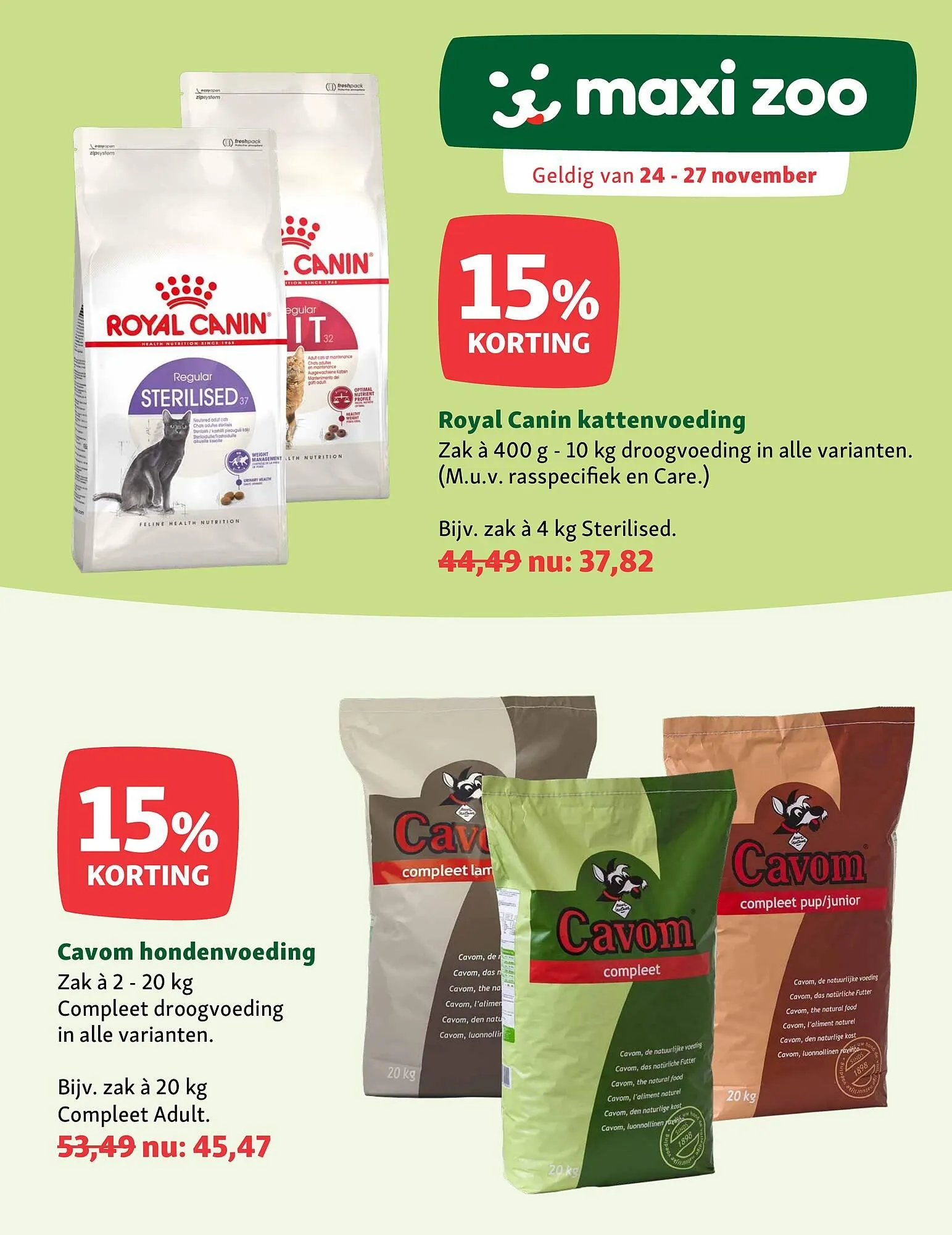 Maxi Zoo folder van 24 november tot 27 november 2025 - Folder pagina 1