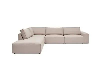 Loods 5 Design hoekbank Segment Links Lounge Links, Hoek, Midden, Arm Rechts | Stof: Board Natural 01